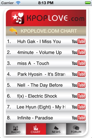 KPOP RADIO (KPOPLOVE.COM) screenshot 2