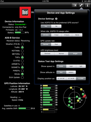 Screenshot #6 pour XGPS170 Status Tool