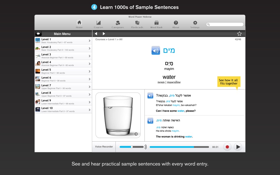 #4. WordPower Learn Hebrew Vocabulary by InnovativeLanguage.com (macOS) 由: Innovative Language Learning USA LLC