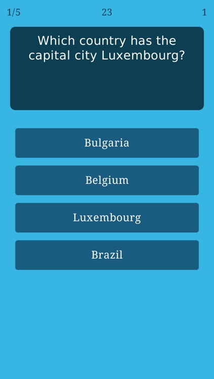 World Capitals Quiz - Geography Trivia Game about All Countries and Capital Cities on the Globe