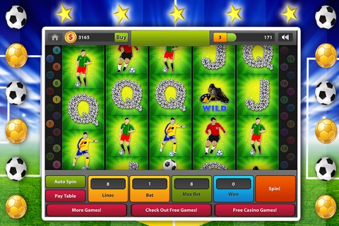 Football casino fun slots 777: A free world soccer cup vegas style slot machine screenshot 4