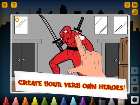 ColorFun: Heroes! Free Superhero Coloring Book screenshot 2