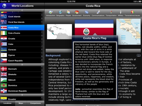 The World Factbook for iPad screenshot 2