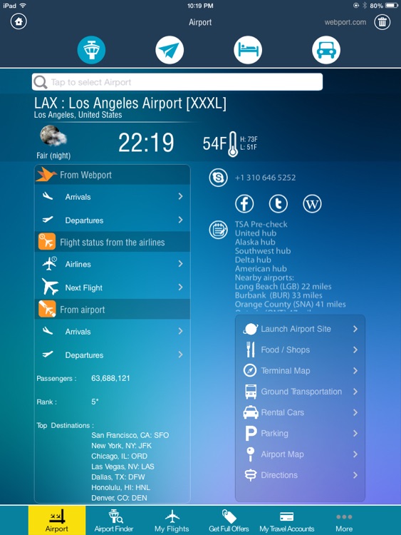 Los Angeles Airport HD + Flight Tracker Premium LAX