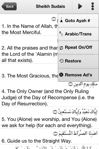 Al Quran Kareem - Text & Translation & Audio screenshot 3