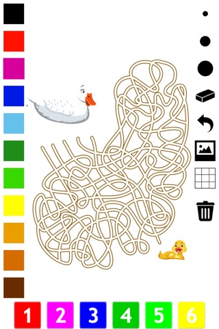 Labyrinth Coloring Book & Learning Game for small children: Cool Animals Maze screenshot 3