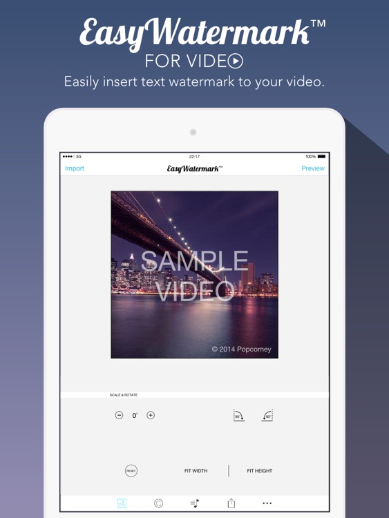 Easy Watermark for Video FREE - Insert Text Watermark or Signature on Your Video Clip.