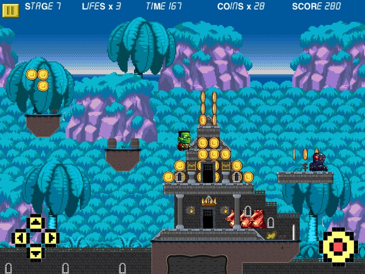 Dumpy Pixel Monsters: The Adventure of Scary Aliens HD Edition screenshot-3