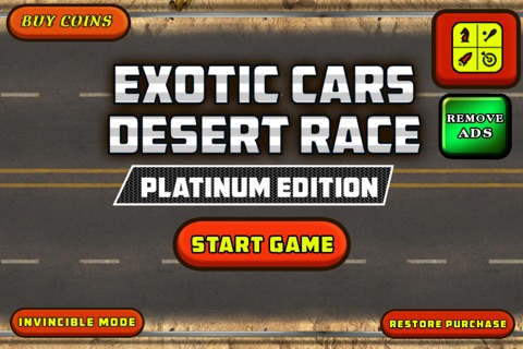 Exotic Cars Desert Race - Platinum Edition screenshot 2
