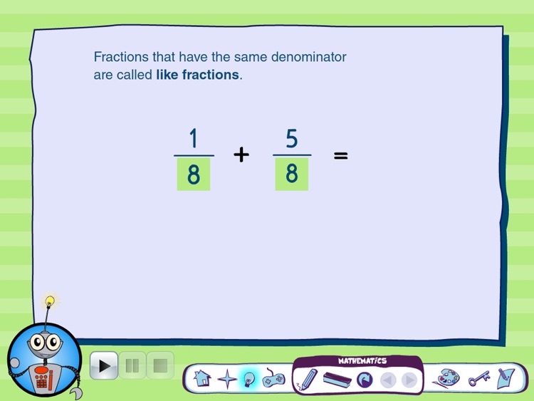 Adding Like Fractions
