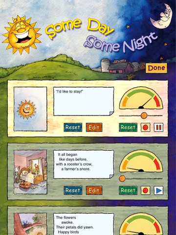 Some Day, Some Night HD Lite is an interactive children's bedtime story app, about a day when the sun proclaimed, "I'd like to stay." By Jack Guinan, artwork by John Barilla (by Auryn Apps) screenshot 2