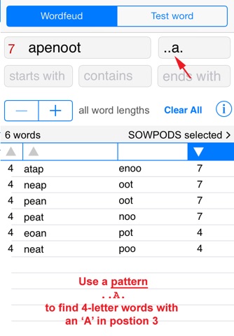 Words Finder Wordfeud/SOWPODS screenshot 3