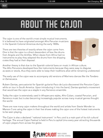 Cajon Lessons for iPad screenshot 2