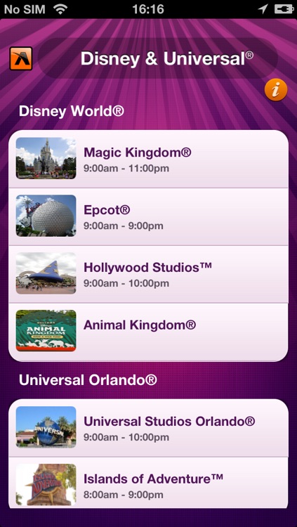 Disney World Wait Times, Hours, Maps and Dining by Apptasmic.com