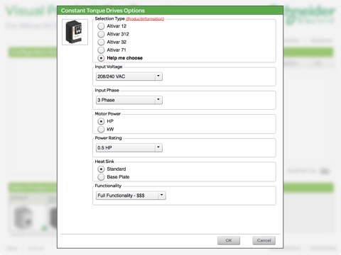 Drives & Soft Starts Visual Product Configurator screenshot 2