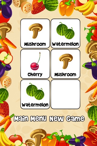 HD Fruit and Veggie Memory Match Free screenshot 2