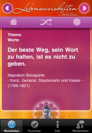 Lebensweisheiten Selection: Weisheiten+Zitate screenshot 2