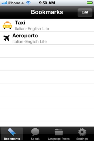 Italian to English Voice Talking Translator Phrasebook EchoMobi Travel Speak LITE screenshot 4