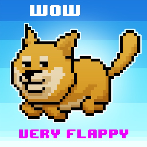 Flying doge: wow! icon