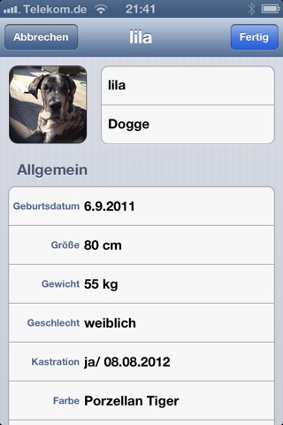 Impfkalender/Tiertagebuch  Hunde,Katzen,Pferde,.. screenshot 2