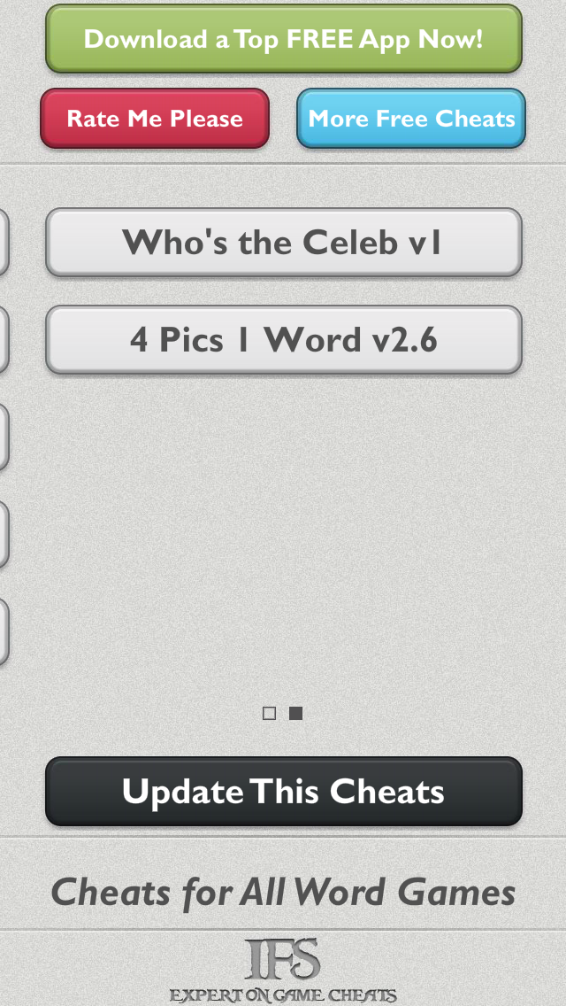 Screenshot #2 pour Cheats for 4 Pics 1 Word & Other Word Games