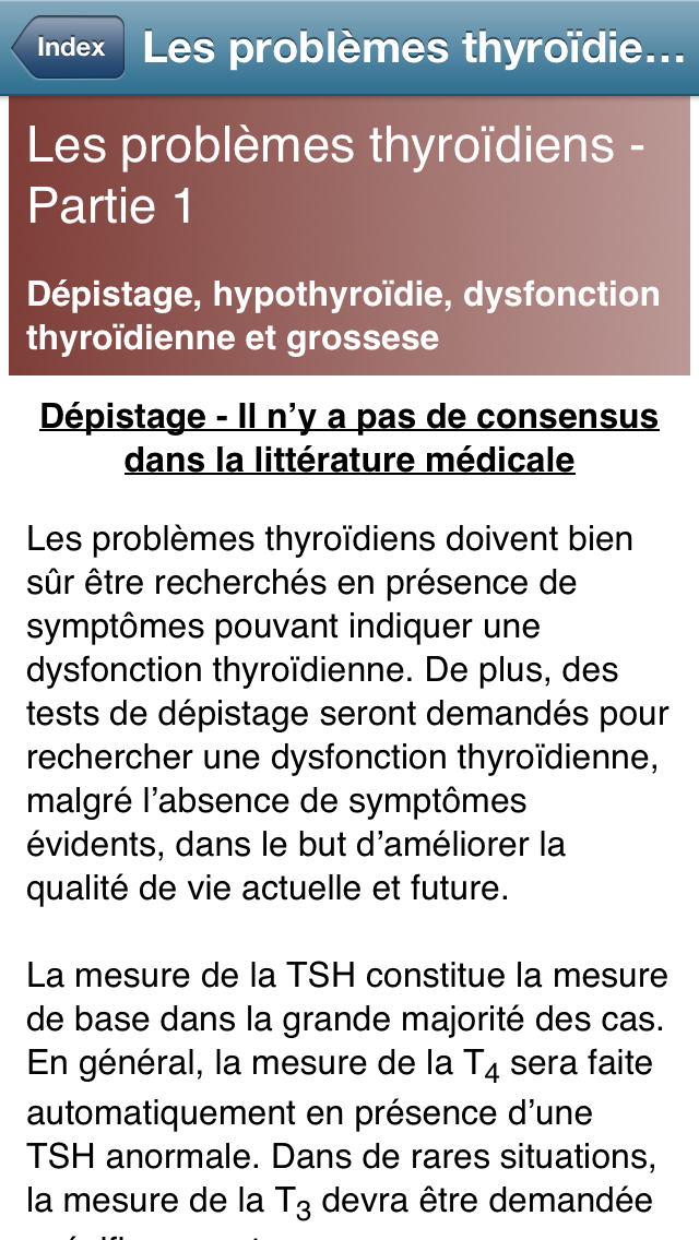 Les problèmes thyroïdiens Screenshot