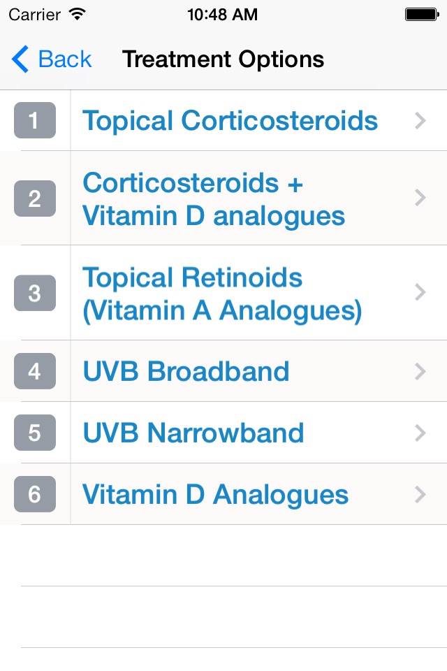 Psoriasis Treatment Decision Aid screenshot 3