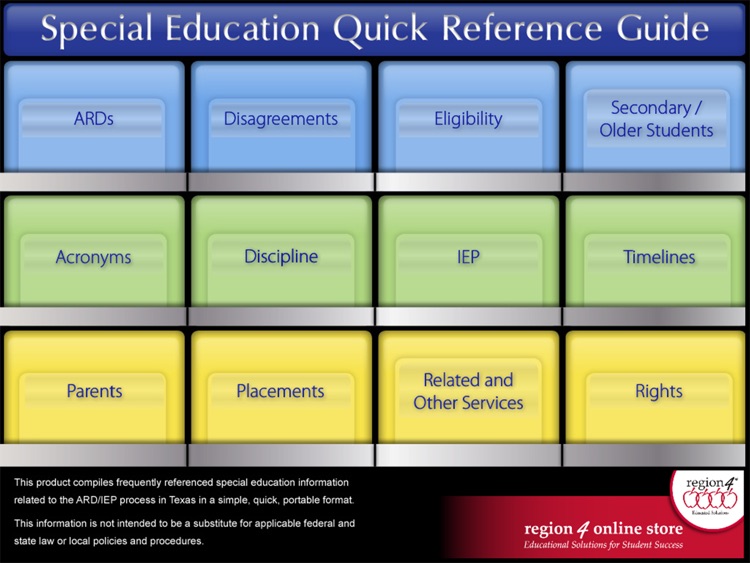 Special Education Quick Reference Guide