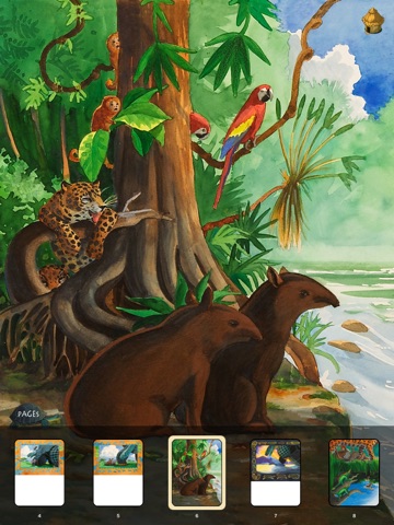 Sister Yessa’s Story is an interactive narrative for kids about how Yessa captures the attention of all the animals in the jungle and leads them to Noah’s Ark. A beautiful bedtime app by Claire Ewart. (iPad Lite Version; by Auryn Apps) screenshot 3