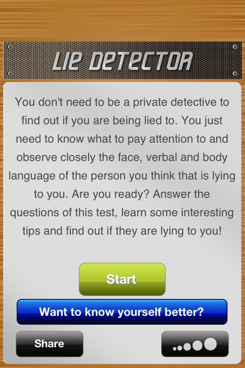 Lie Detector - Is your partner cheating you?