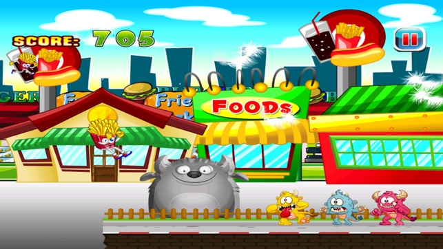 French Fries Happy Day : Street Food Monsters Running Escape(圖3)-速報App