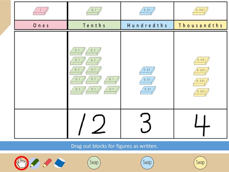 Digital Block for Basics of Decimals