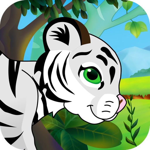 Baby White Tiger Cub Dash - Jungle Jump Run Game icon