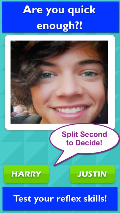 TicToc Pic: Harry Styles (One Direction) or Justin Bieber Edition - the Ultimate Reaction Quiz Game