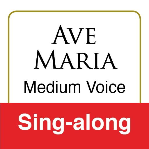 Ave Maria, Schubert (Medium Voice & Piano - Sing-Along)