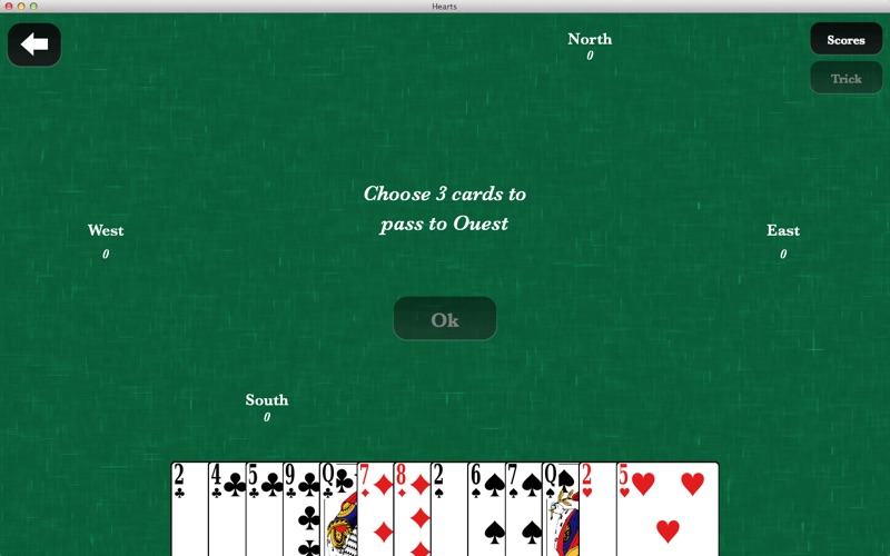 hearts game iphone screenshot 3