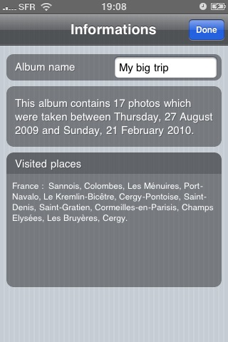 TravelPad Lite : Album photo de voyage screenshot 4