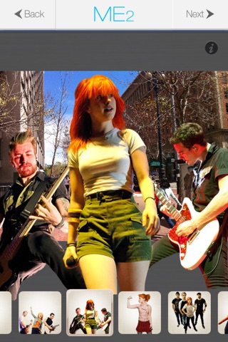 Me2 for Paramore: Create photos with Hayley Williams, Jeremy Davis and Taylor York! screenshot 3