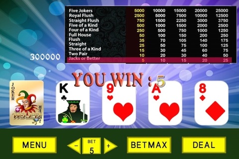 Free Las Vegas Casino Video Poker 6 in 1 screenshot 3