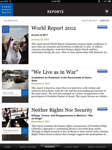 Human Rights Watch for iPad screenshot 3