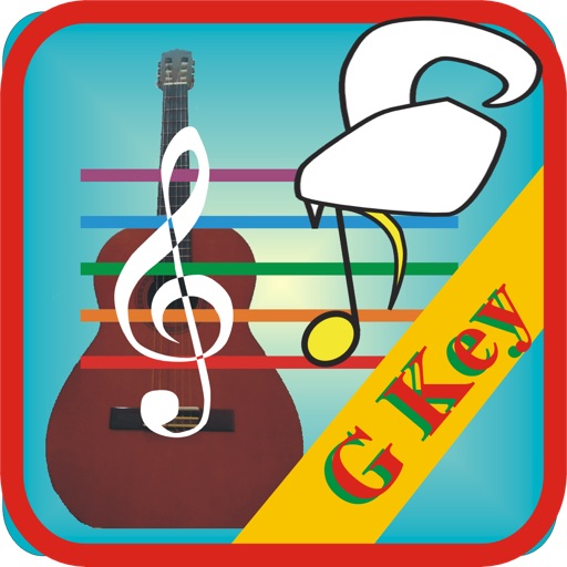 Memorise music staff for guitar in G Key Icon