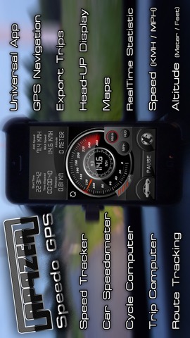Speedo社のGPSのスピードトラッカー、車のスピードメーター、サイクルコンピューター、トリップコンピュータ、ルートトラッキング、HUDのおすすめ画像1