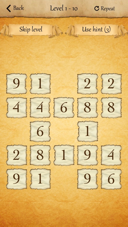#1. Numbers Game - doodle logic quiz. Addictive number match puzzle (iOS) Podle: Anton Kartunov
