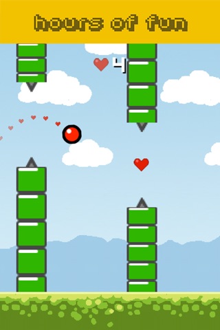 Flying Red Bouncing Ball- Wrecking Spikes screenshot 3