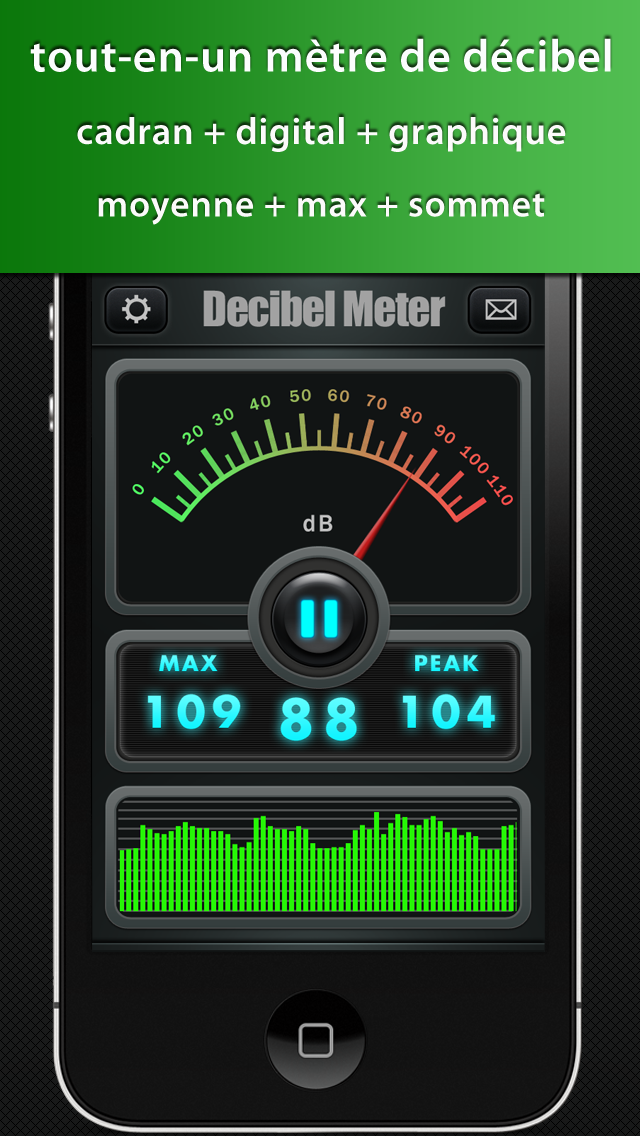 Screenshot #1 pour Decibel Meter - Measure the sound around you with ease