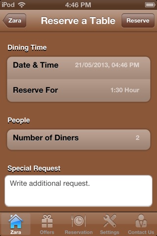 Zara Restaurant screenshot 3