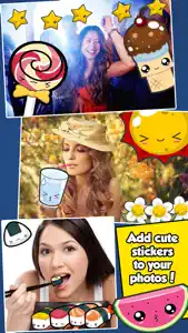 InstaCute Photo Editor - An Awesome Camera Booth App with Cute Kawaii Style Stickers to Dress Up your Picture Images screenshot #1 for iPhone