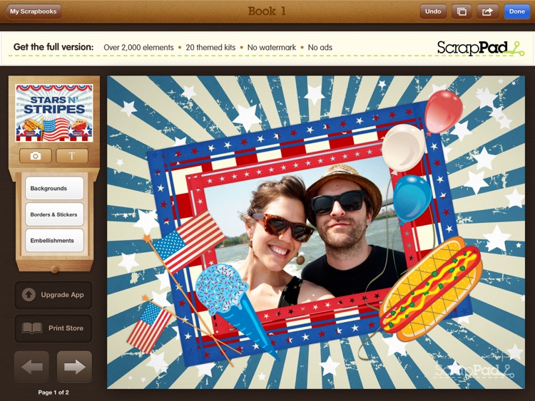 ScrapPad - Stars and Stripes - Patriotic Photo Album