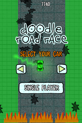 Screenshot #3 pour Voiture de course - gratuit amusant jeu de course (Doodle Road Race - A Fun Car Racing Game Free)