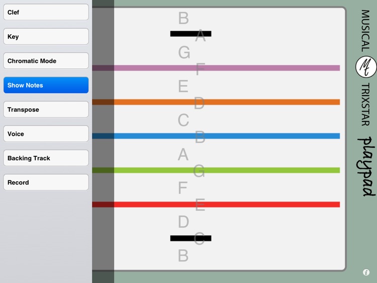 playpad pro. Music Theory Stave Instrument.